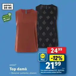 Lidl Esmara Top damǎ Ofertă
