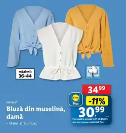 Lidl Esmara Bluză din muselinǎ, damǎ Ofertă