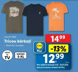Lidl Esmara men Tricou bărbați Ofertă