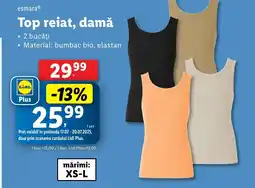 Lidl Esmara Top reiat, damă Ofertă