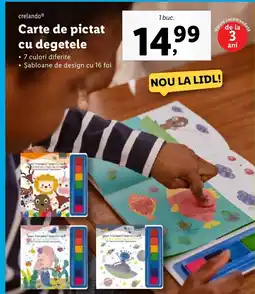 Lidl Crelando Carte de pictat cu degetele Ofertă