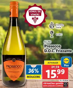 Lidl ALLIN Prosecco D.O.C. Frizzante Ofertă