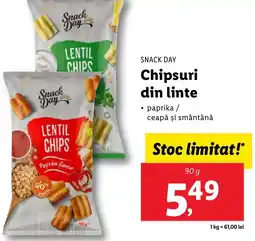 Lidl SNACK DAY Chipsuri din linte Ofertă