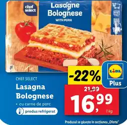 Lidl CHEF SELECT Lasagna Bolognese Ofertă