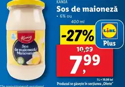 Lidl KANIA Sos de maioneză Ofertă