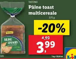 Lidl TASTINO Pâine toast multicereale Ofertă
