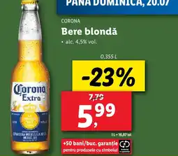 Lidl CORONA Bere blondǎ Ofertă