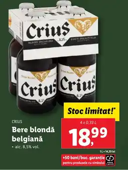 Lidl CRIUS Bere blondă belgianǎ Ofertă