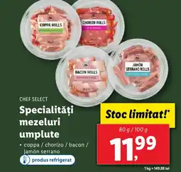 Lidl CHEF SELECT Specialităţi mezeluri umplute Ofertă