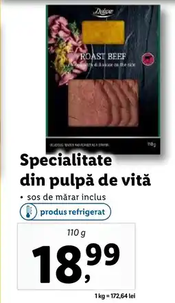 Lidl Deluxe Specialitate din pulpă de vitǎ Ofertă