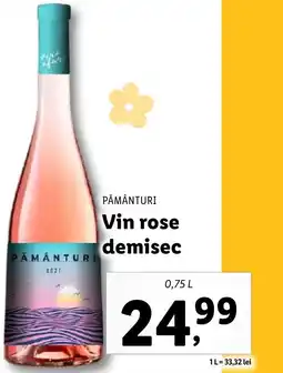 Lidl PĂMÂNTURI Vin rose demisec Ofertă