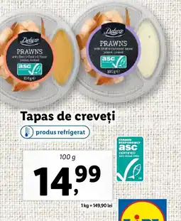 Lidl Deluxe Tapas de creveţi Ofertă