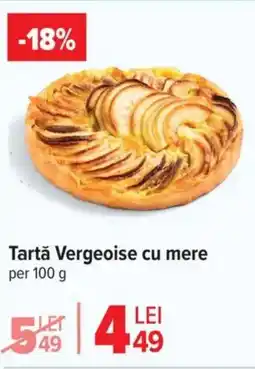 Carrefour Tartǎ Vergeoise cu mere Ofertă