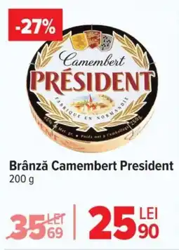 Carrefour Brânză Camembert President Ofertă