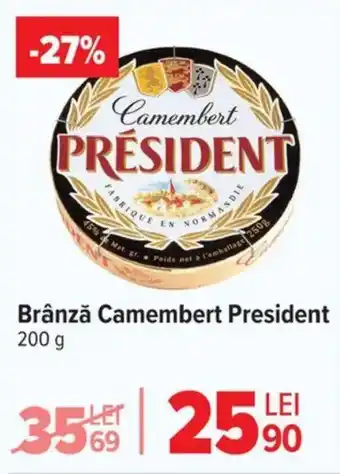 Carrefour Brânză Camembert President Ofertă