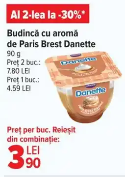 Carrefour Budincă cu aromă de Paris Brest Danette Ofertă