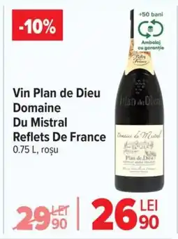 Carrefour Vin Plan de Dieu Domaine Du Mistral Reflets De France Ofertă