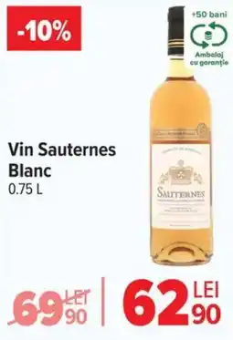 Carrefour Vin Sauternes Blanc Ofertă