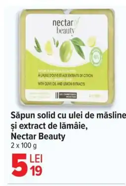 Carrefour Săpun solid cu ulei de măsline şi extract de lămâie, Nectar Beauty Ofertă
