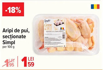 Carrefour Aripi de pui, secţionate Simpl Ofertă