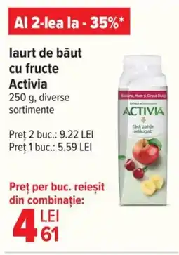 Carrefour laurt de băut cu fructe Activia Ofertă
