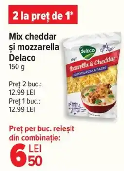 Carrefour Mix cheddar şi mozzarella Delaco Ofertă