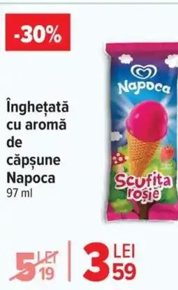 Carrefour Îngheţată cu aromă de căpşune Napoca Ofertă