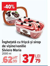 Carrefour înghețată cu frișcă și sirop de vişine/vanilie Siviero Maria Ofertă
