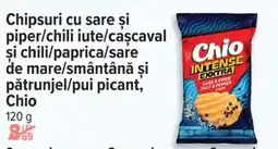 Carrefour Chipsuri cu sare și piper/chili iute/caşcaval şi chili/paprica/sare de mare/smântână şi pătrunjel/pui picant, Chio Ofertă