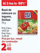 Carrefour Bază de mâncare cu legume, Delikat Ofertă