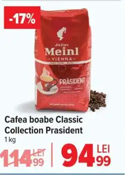 Carrefour Cafea boabe Classic Collection Prasident Ofertă