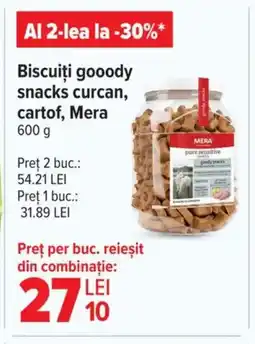 Carrefour Biscuiți gooody snacks curcan, cartof, Mera Ofertă