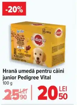 Carrefour Hrană umedă pentru câini junior Pedigree Vital Ofertă