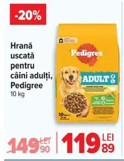 Carrefour Hrană uscată pentru câini adulți, Pedigree Ofertă