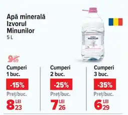 Carrefour Apă minerală Izvorul Minunilor Ofertă