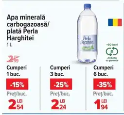 Carrefour Apa minerală carbogazoasă/ plată Perla Harghitei Ofertă