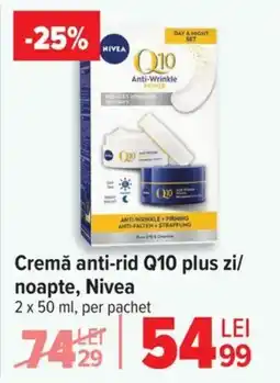 Carrefour Cremă anti-rid Q10 plus zi/ noapte, Nivea Ofertă