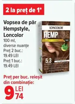 Carrefour Vopsea de păr Hempstyle, Loncolor Ofertă