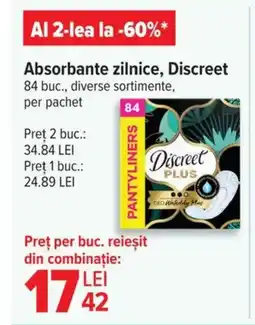 Carrefour Absorbante zilnice, Discreet Ofertă