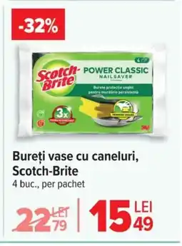 Carrefour Bureți vase cu caneluri, Scotch-Brite Ofertă