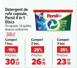 Carrefour Detergent de rufe capsule, Persil 4 în 1 Discs Ofertă