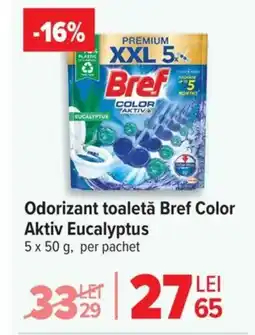 Carrefour Odorizant toaletă Bref Color Aktiv Eucalyptus Ofertă