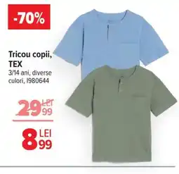 Carrefour Tricou copii, TEX Ofertă