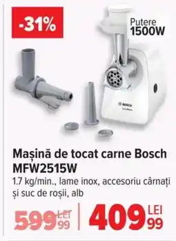 Carrefour Maşină de tocat carne Bosch MFW2515W Ofertă
