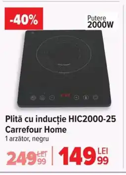 Carrefour Plită cu inducție HIC2000-25 Carrefour Home Ofertă