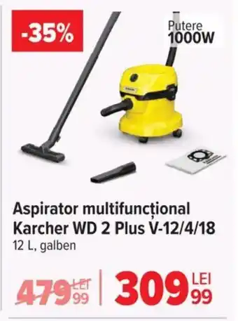 Carrefour Aspirator multifuncțional Karcher WD 2 Plus V-12/4/18 Ofertă
