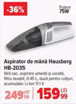 Carrefour Aspirator de mână Hausberg HB-2035 Ofertă