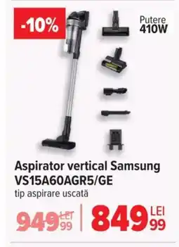 Carrefour Aspirator Vertical Samsung VS15A60AGR5/GE Ofertă