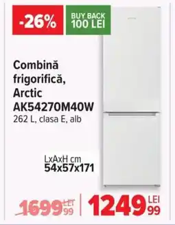 Carrefour Combinǎ frigorifică, Arctic AK54270M40W Ofertă