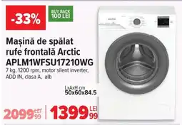 Carrefour Maşină de spălat rufe frontală Arctic APLM1WFSU17210WG Ofertă